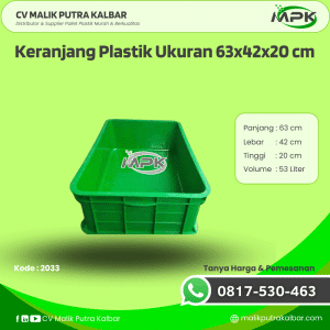 Keranjang Plastik Ukuran 63x42x20 cm [2033]