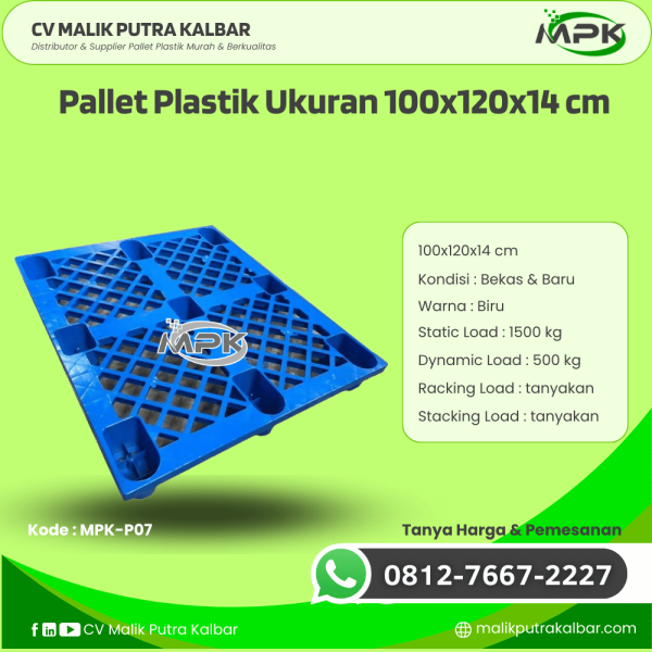 Pallet Plastik Baru & Bekas 100x120x14 [MPK-P07]