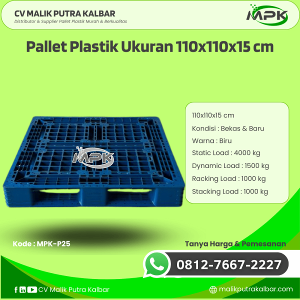 Pallet Plastik Baru & Bekas 110x110x15 [MPK-P25]