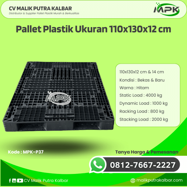 Pallet Plastik Baru & Bekas 110x130x12 [MPK-P37]