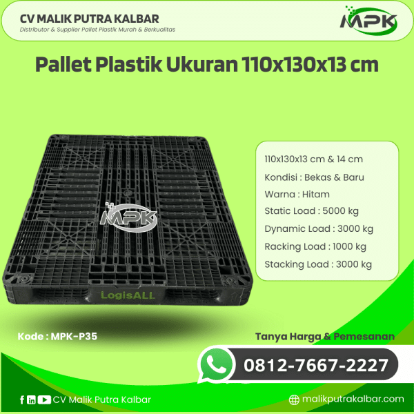 Pallet Plastik Baru & Bekas 110x130x13 [MPK-P35]