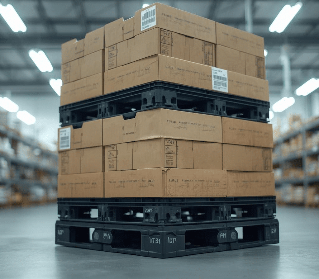 Mengenal Material Pallet Plastik: Pilihan Tepat untuk Berbagai Kebutuhan Industri 4 Pallet plastik food grade di gudang makanan