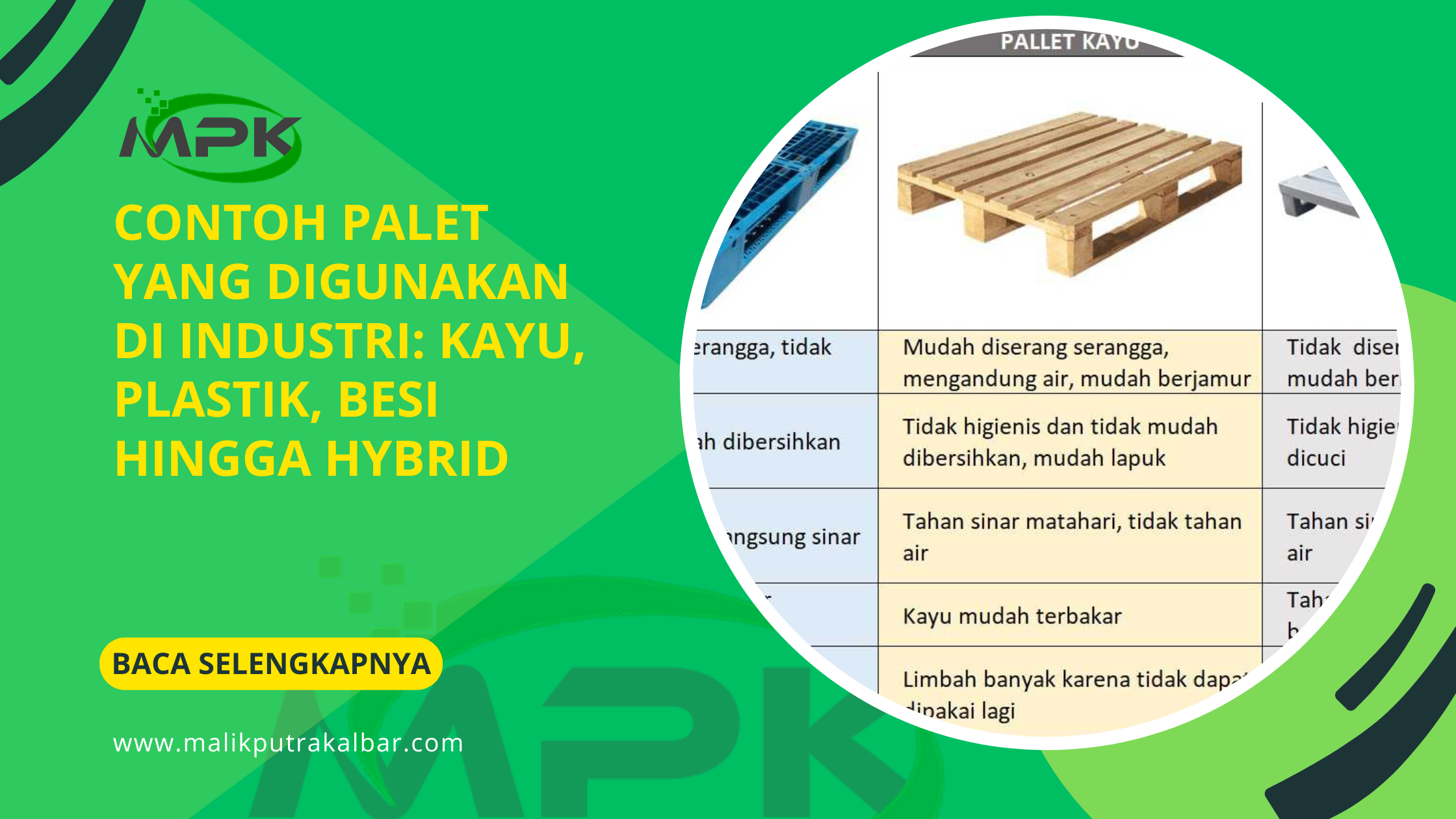 Contoh Palet yang Digunakan di Industri Kayu Plastik Besi hingga Hybrid